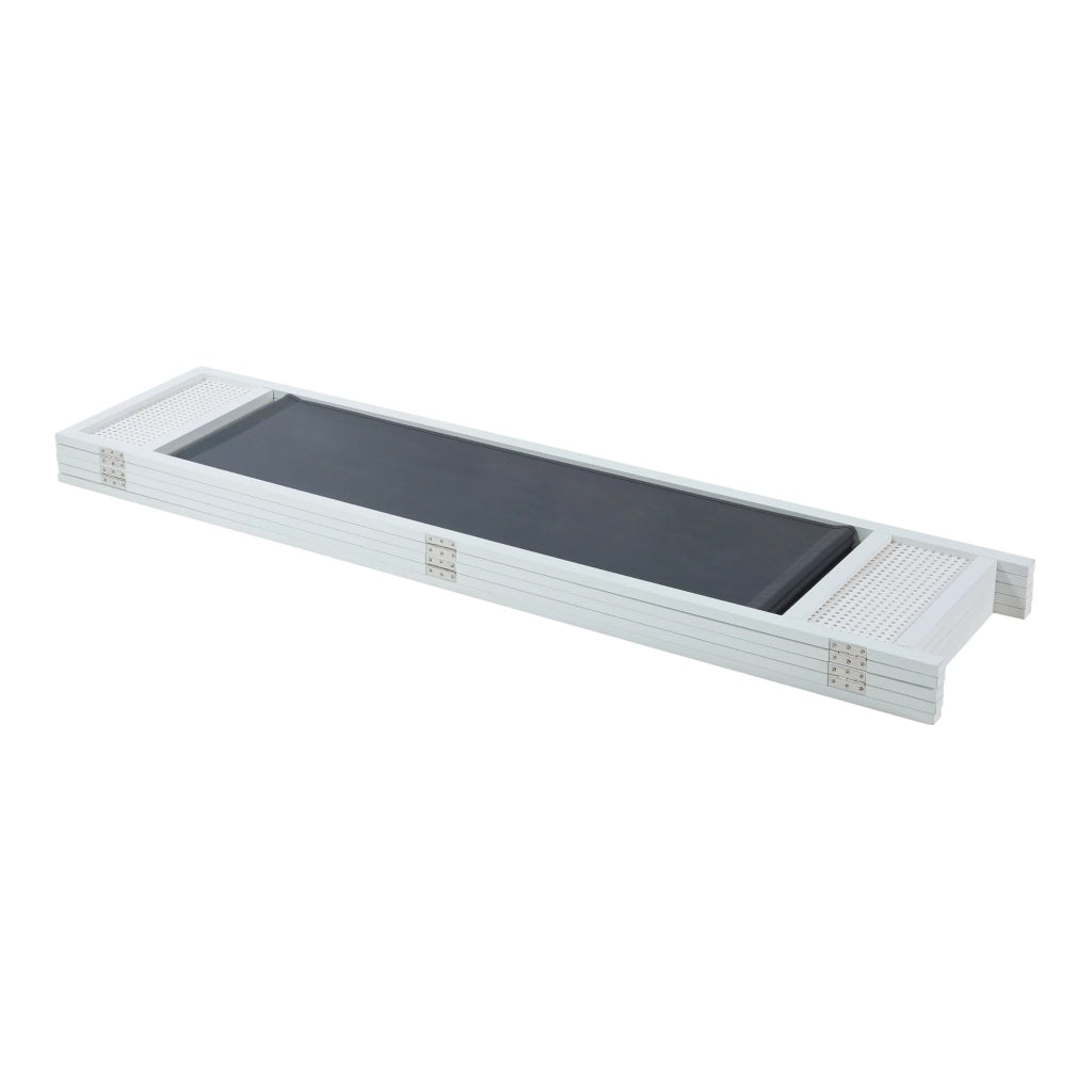 Paravento in bambù 200 x 170 cm bianco grigio scuro 03_0010226