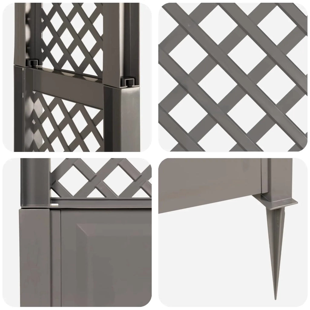 Arco di rose con punte Grigio 97 x 43 x 218 cm PP CFW6868586