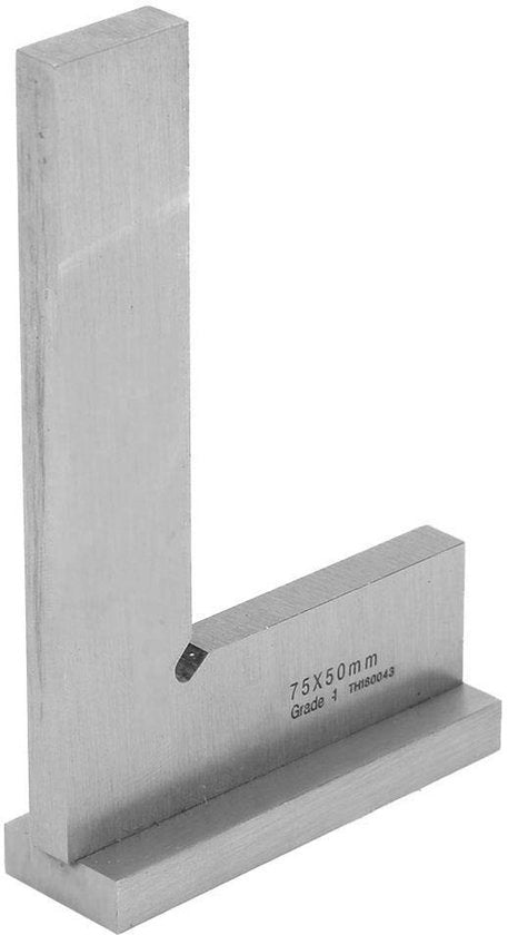 Misuratore di Angoli con Alta Precisione - Trattamento di Angoli - Superficie di Contatto di Angoli - Acciaio Inossidabile - Durezza - Strumento di Misura 75x50 - Linia di Angoli