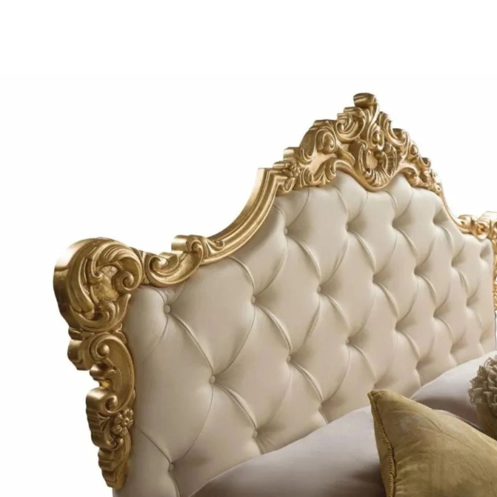 Letto matrimoniale con contenitore Savoia colore crema