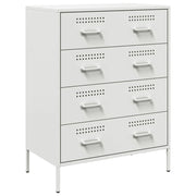 Buffet credenza cassettiera armadio mobile contenitore organizer per cucina soggiorno salotto 68 x 39 x 89 cm acciaio bianco 02_0030394
