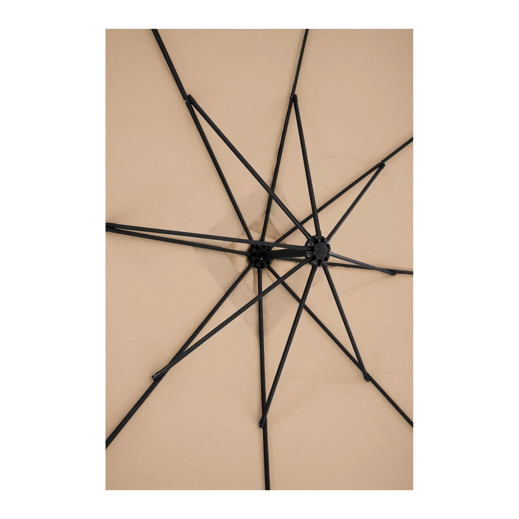 Ombrellone a braccio rettangolare 250 x 250 cm inclinabile crema 14_0007585