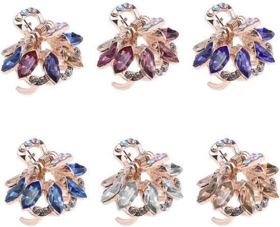 Clip per capelli antiscivolo in metallo vintage - 6 pezzi - 2,4x2,9cm - buon grip - capelli fermi