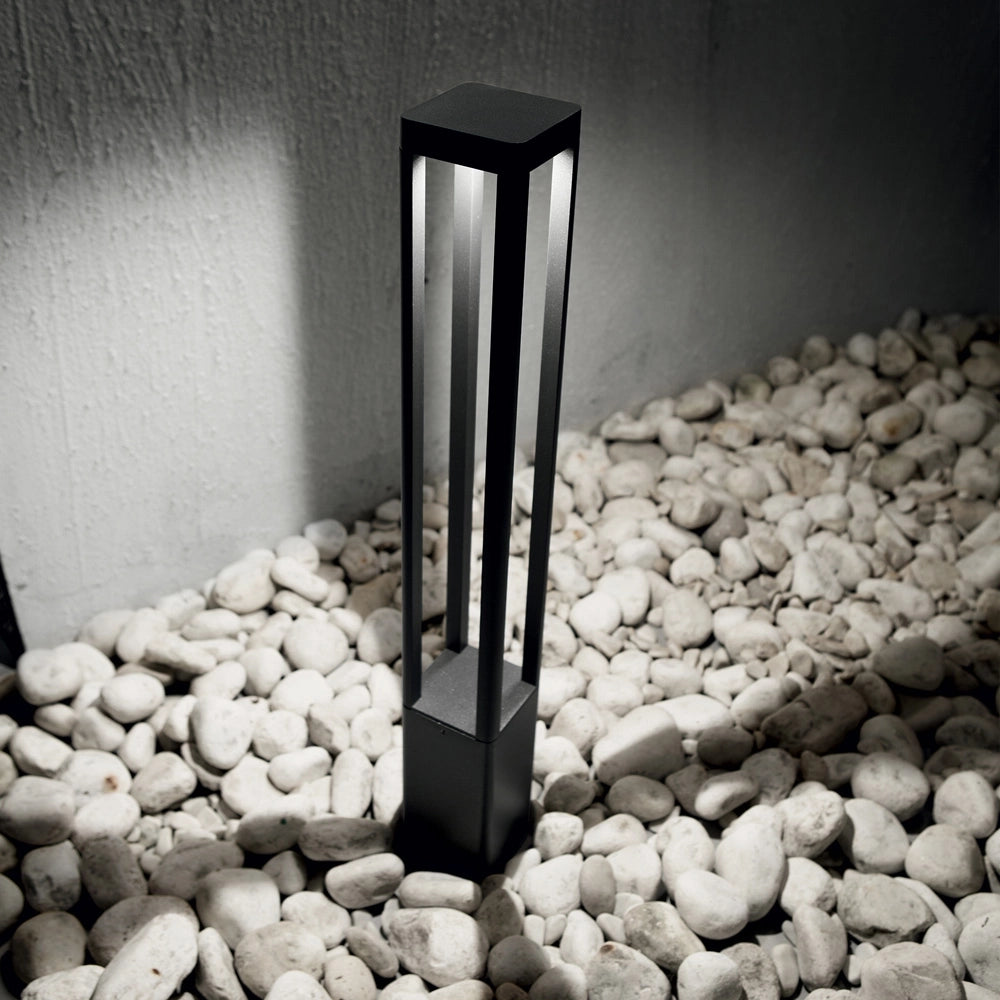 Piantana Moderna Tifone Alluminio Antracite Led 8,5W 3000K Luce Calda H65Cm