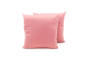 Coppia Cuscini Arredo Imbottiti Tessuto Ottoman In Tinta Unita Rosa Antico 41 - 60x60 - Rosa Antico 41