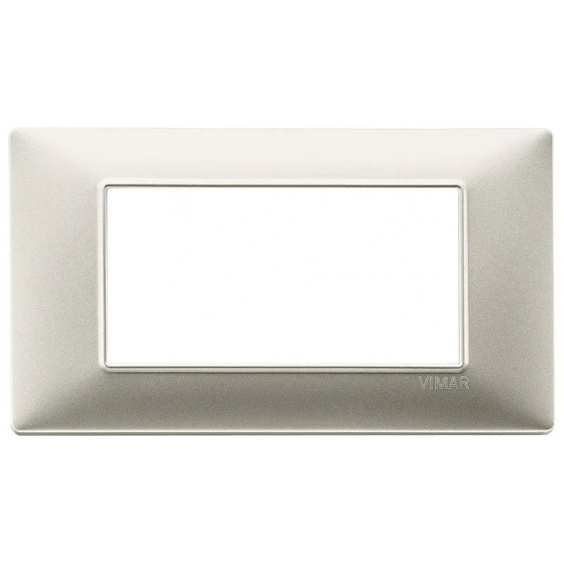 Vimar Plana placca 4 moduli colore nichel opaco 14654.21