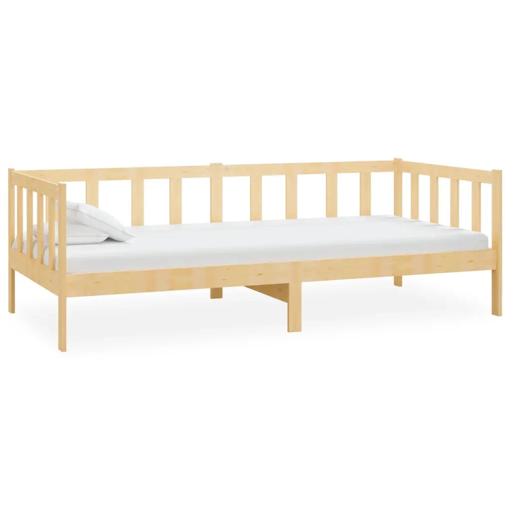 Divano Letto con Materasso 90x200 cm Legno Massello di Pino 3083604