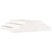 Fioriera | Cassetta per fiori | Vaso Bianca 110x110x27 cm in Legno Massello di Pino