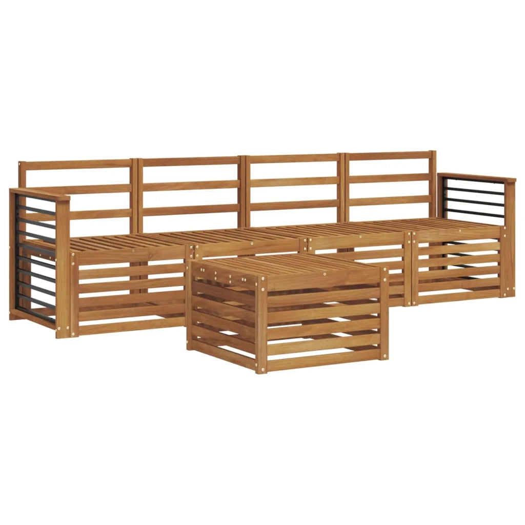 Set divani Naturale Legno di Acacia Massello 3374339