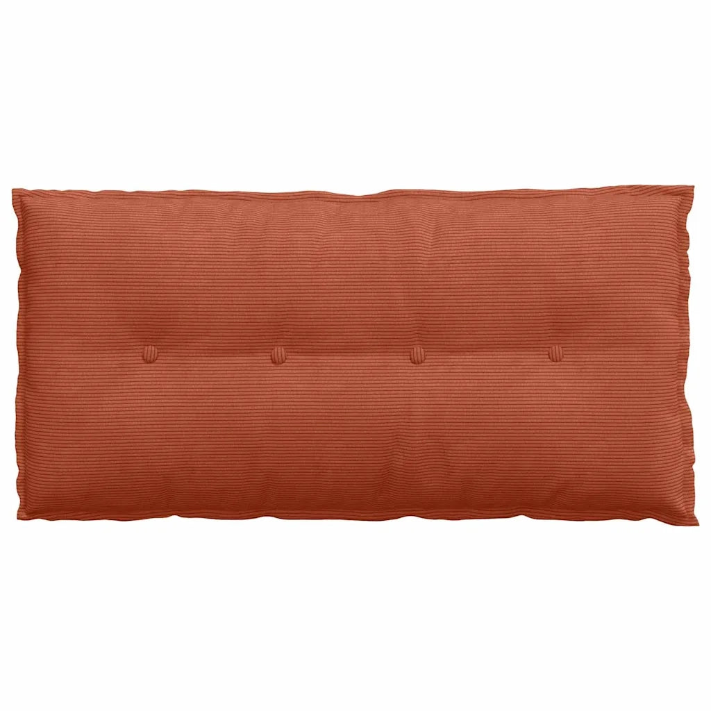 Cuscino per Schiena Rosso Arancio 100 x 50 cm Tessuto in Cords