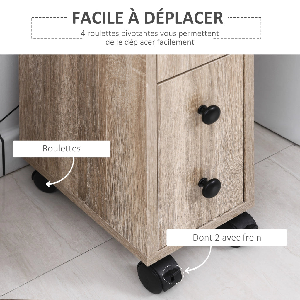 Porta Carta Igienica ¨C zephmum ¨C 3 Ripiani Legno Rovere