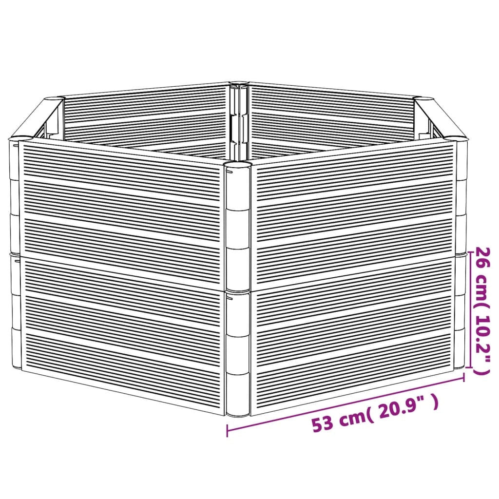 Fioriera aiuola rialzata fioriera aiuola giardino terrazza set da 2 PP antracite 02_0038905