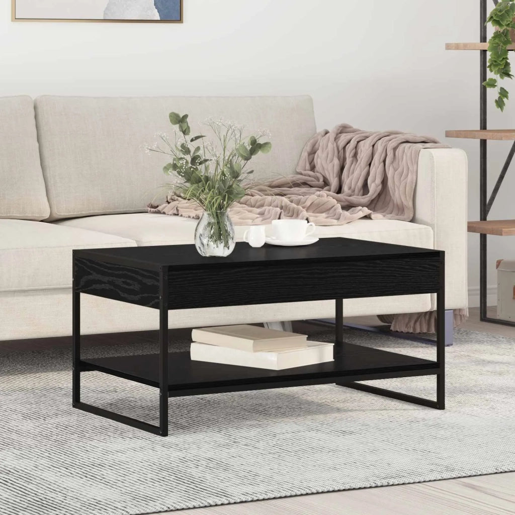 Tavolino da salotto Rovere Nero 80 x 50 x 40 cm 886438