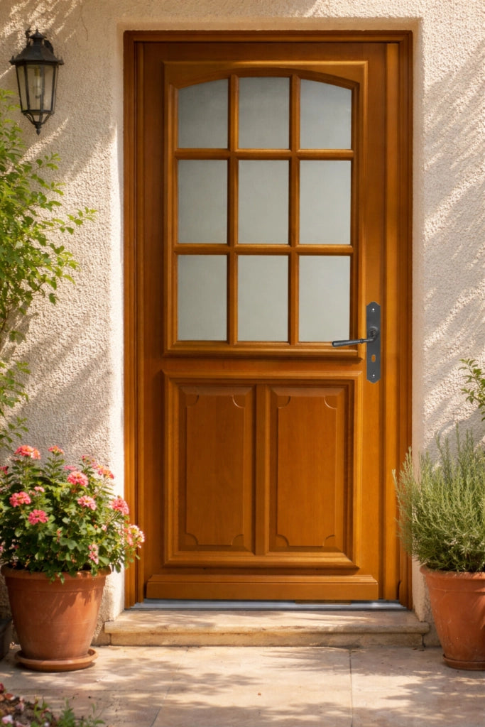 Porta d'ingresso in legno Exo modello 'Marine' 200X90 a sinistra a spinta senza maniglia