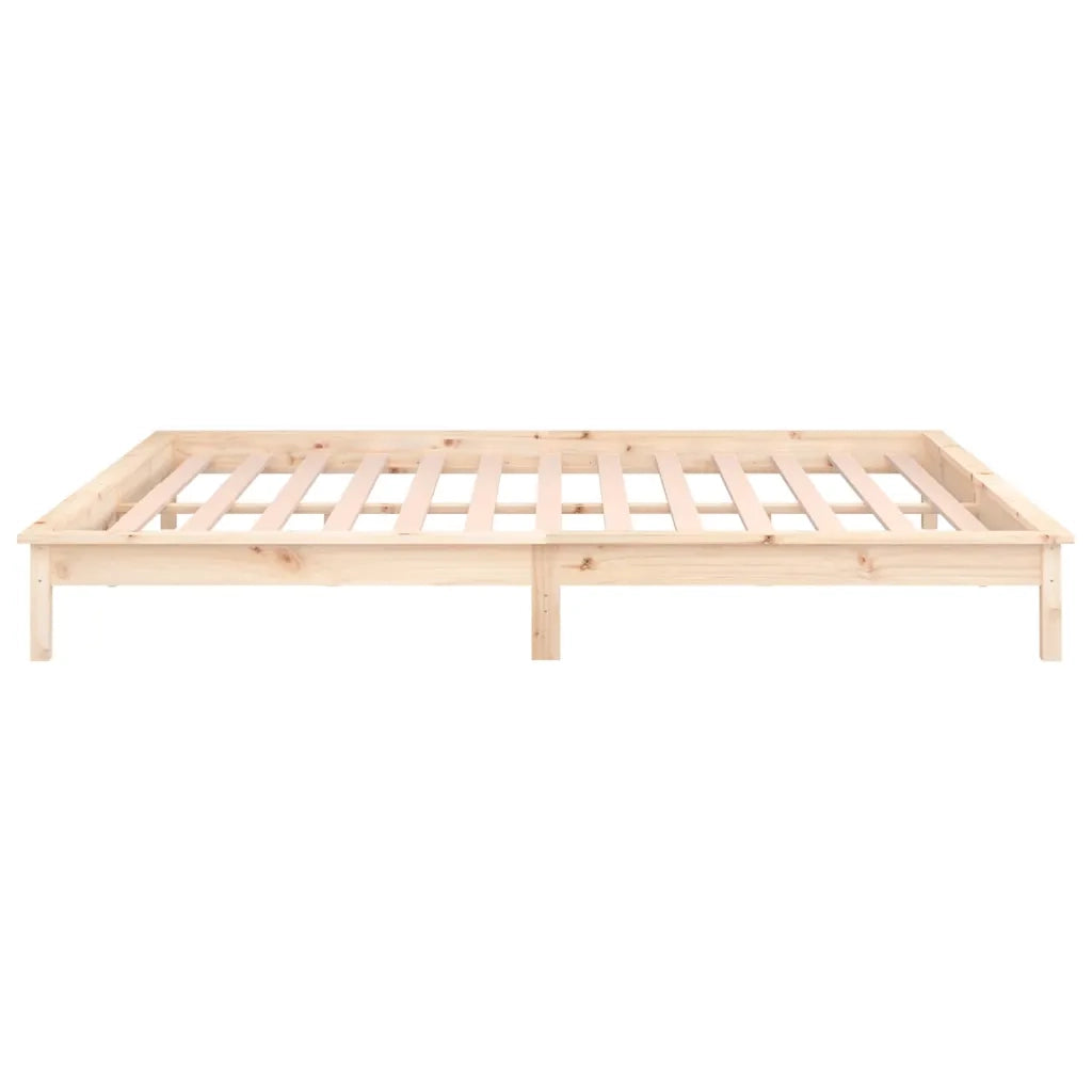 Giroletto con LED-Struttura Letto 200x200 cm in Legno Massello 116925