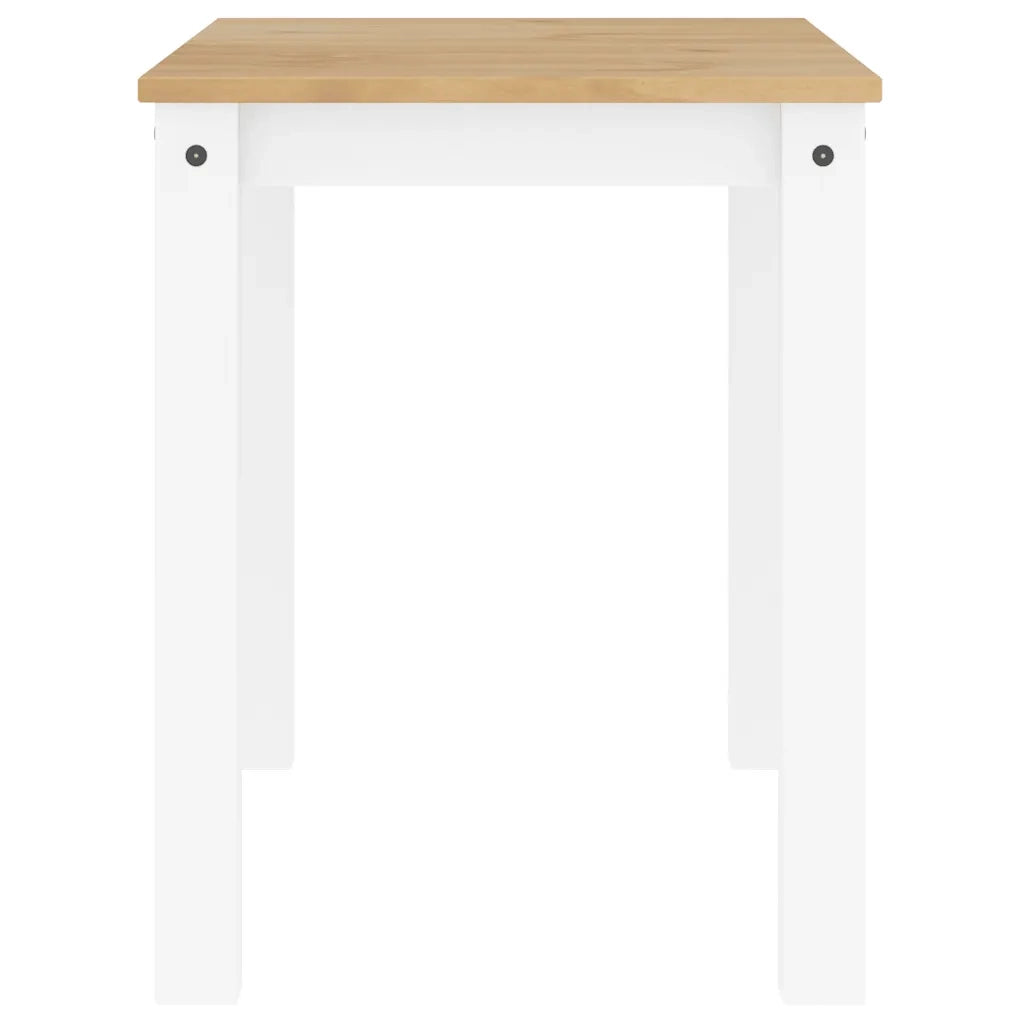 Tavolo da Pranzo Panama Bianco 117x60x75 cm Legno Massello Pino