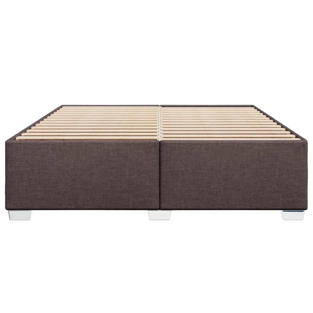 Giroletto senza Materasso Marrone Scuro 200x200 cm in Tessuto