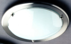 Plafoniera da Interno  E27 in Metallo Nickel Opaco