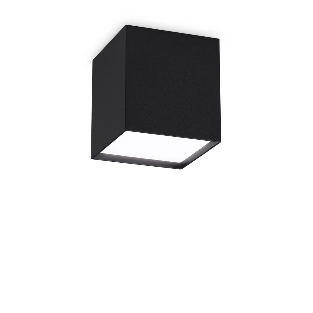 Plafoniera Contemporanea Kubiko Alluminio Nero Led Integrato 10W 3000K Ip20