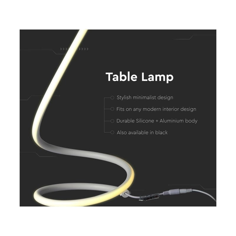 Lampada Led da Tavolo Design Moderna Spirale 17W Caldo 3000K Colore Bianco Con Interruttore SKU-40321