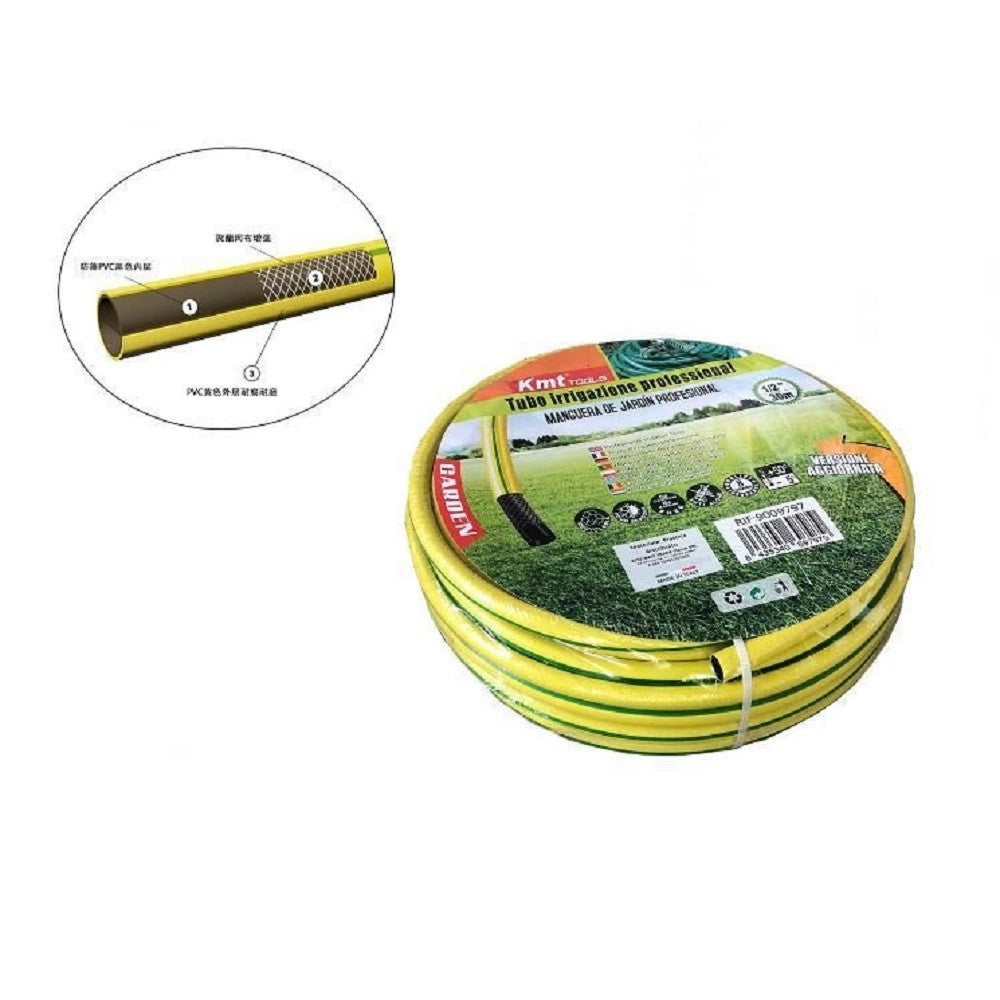 Trade Shop - Tubo Acqua Da Giardino Irrigazione Retinato Professionale ø 1/2" 30 Mt 9009797 -