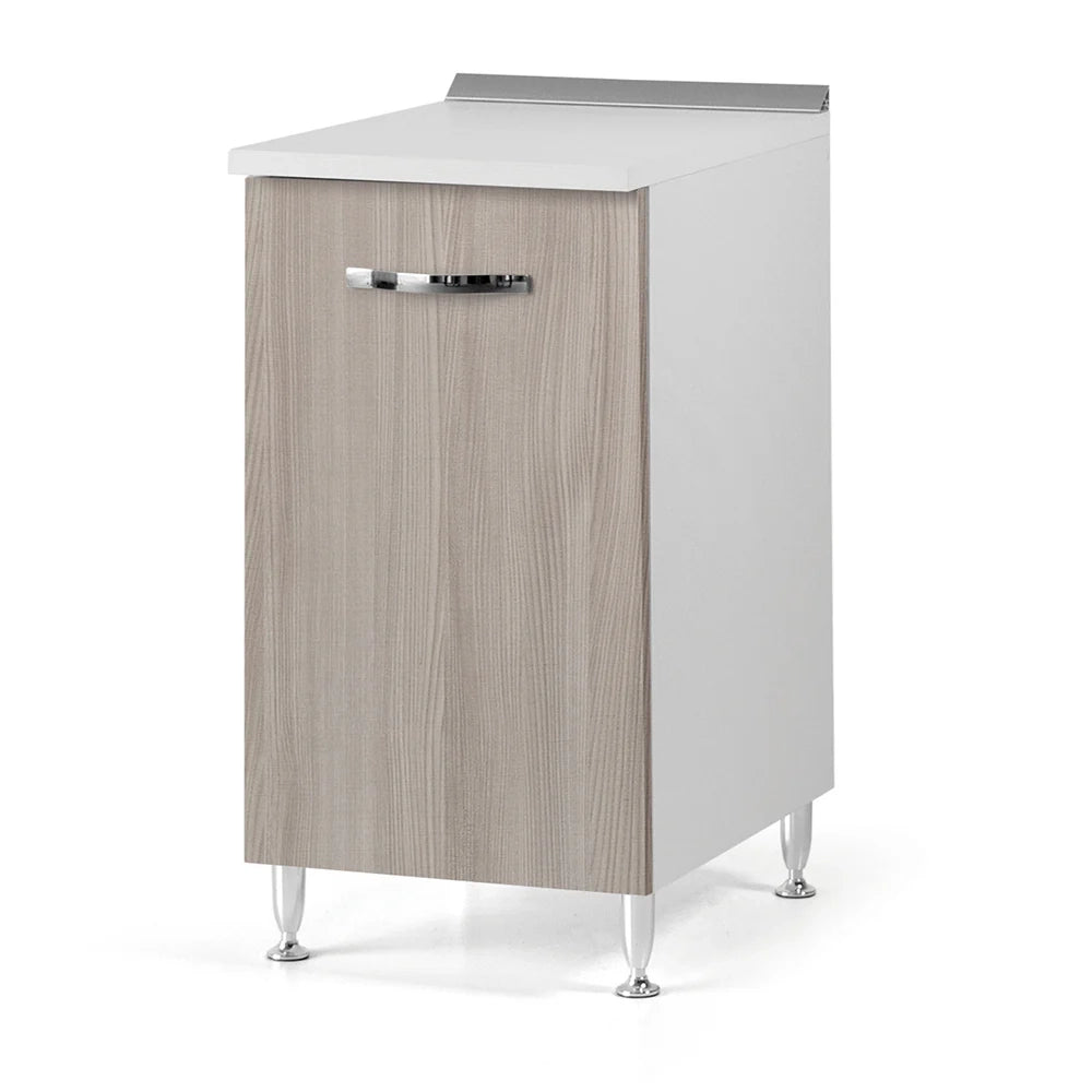 Base per cucina componibile da 40 cm con anta, realizzata in legno 100% MADE IN ITALY, colore Olmo