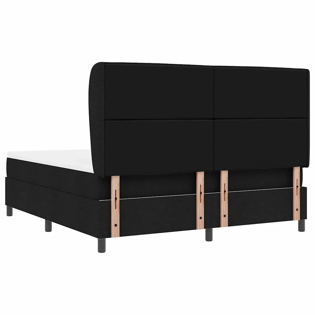 Letto a molle con materasso Nero 180 x 200 cm Tessuto 3340517