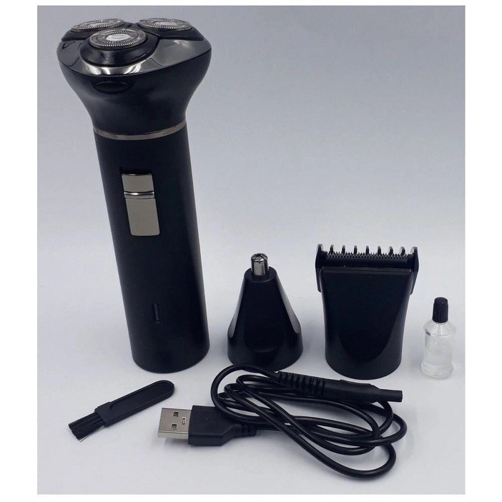 Trade Shop - Rasoio 3in1 Clipper Rifinitore Peli Naso Barba Q-l8007 Batteria Ricaricabile Usb -