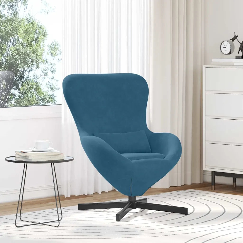 Poltrona uovo Blu 63 x 73 x 90 cm Velluto 42002755