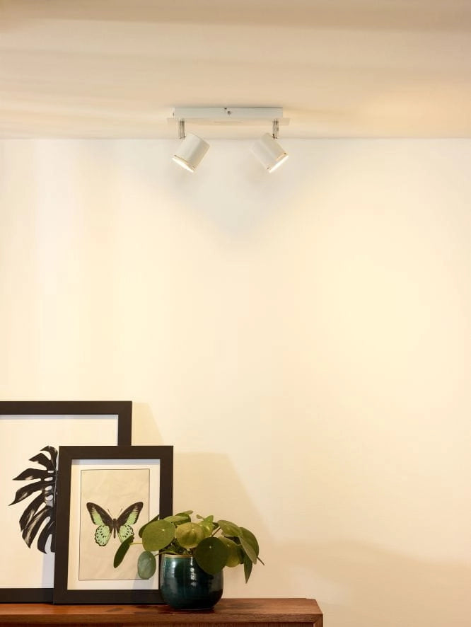 Faretto Lucide Rilou 2xGU10 4,5W 3000K Bianco Metallo
