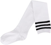 Sokke Plus Dimensione - Thigh Highs a Strisce - Calze Lunghe per Stivali - Caldi e Comfortevoli - Calze Nylon Adattabili - Mix di Strette Alta - Calze a Caviglia Alta