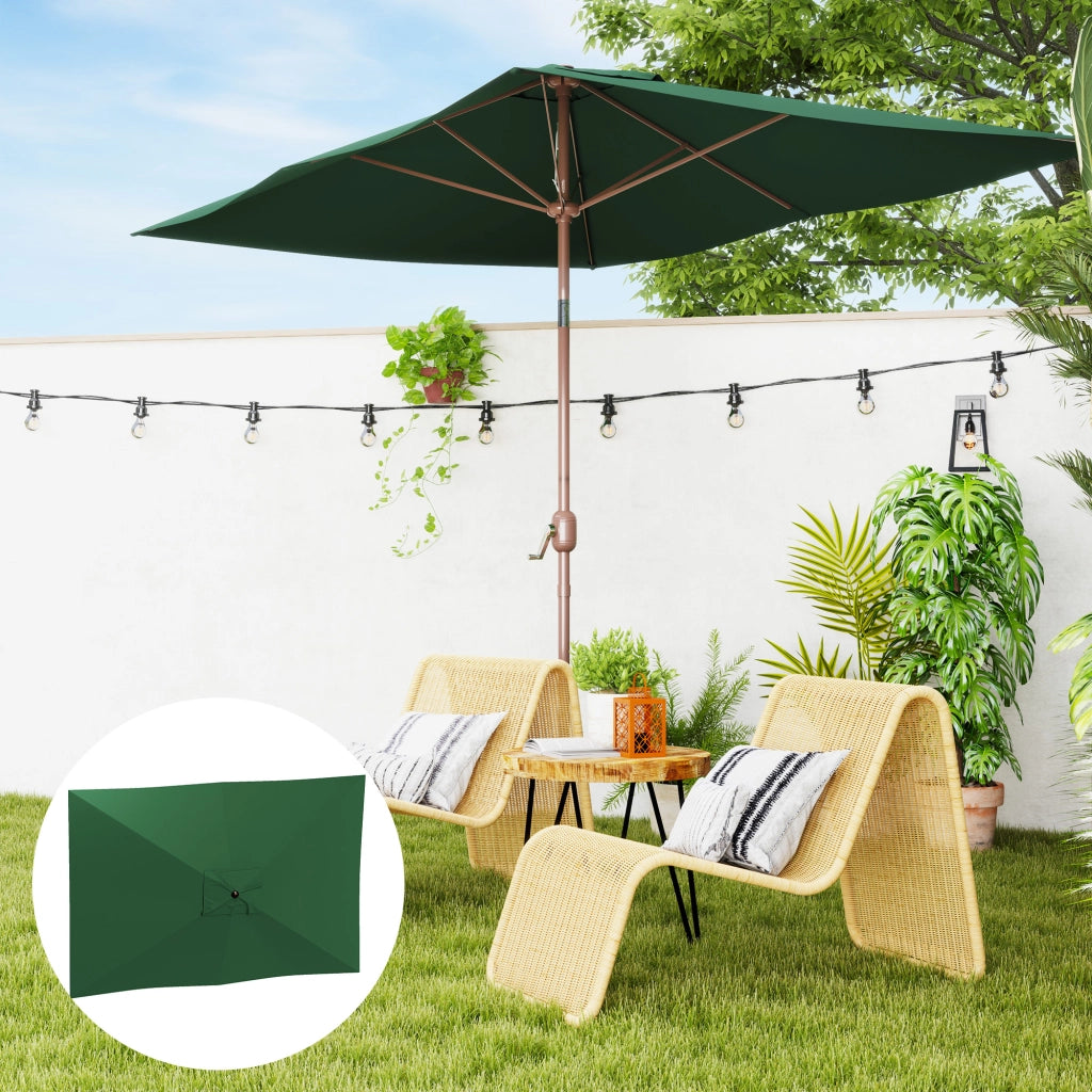 Telo per Ombrellone Rettangolare 3x2 m ¨C Zephmum ¨C Poliestere Verde