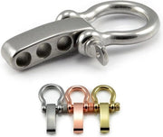 Set di 10 anelli metallici in acciaio inox per bracciali Paracord - chiusura a giro regolabile di alta qualità