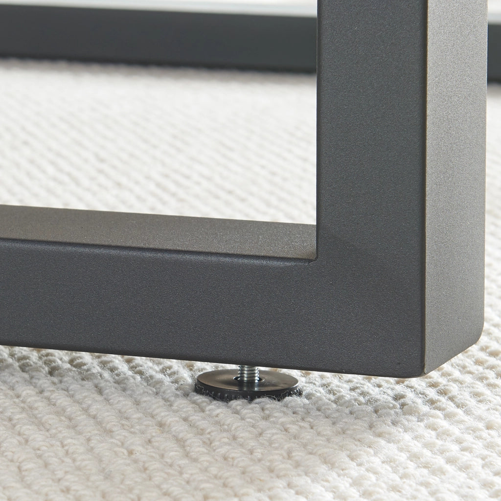 Set di 2 Gambe Rettangolari Makers per Mobili Fai da Te 40 x 64 cm Acciaio Nero [en.casa]