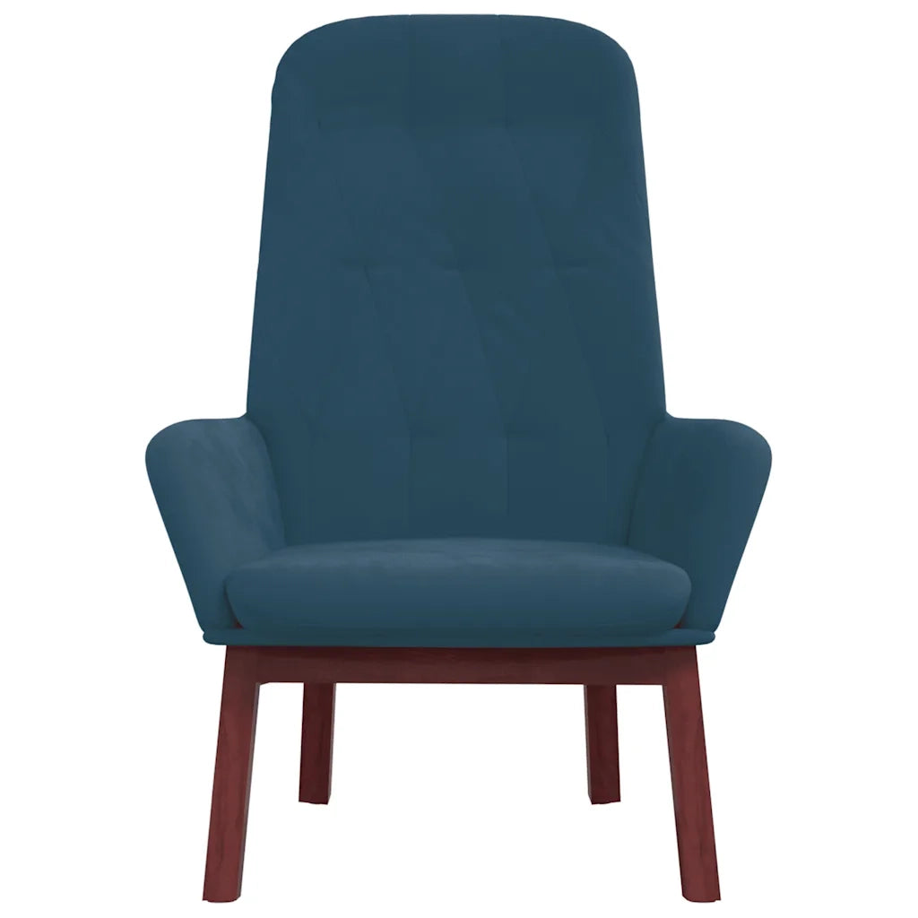 Poltrona Relax Blu in Velluto 341228