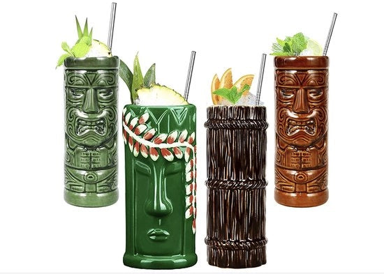 Tazze Cocktail Hawaii Tazze Cocktail per Party Accessori Calici Bevande Tazze Hawaiian Barware, Q4