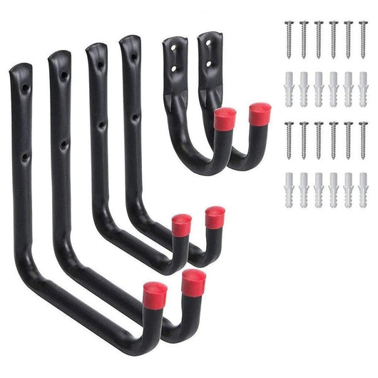 Kit 6 pz Ganci Universali Multiuso in Metallo da Parete