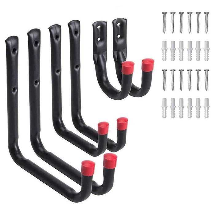 Kit 6 pz Ganci Universali Multiuso in Metallo da Parete