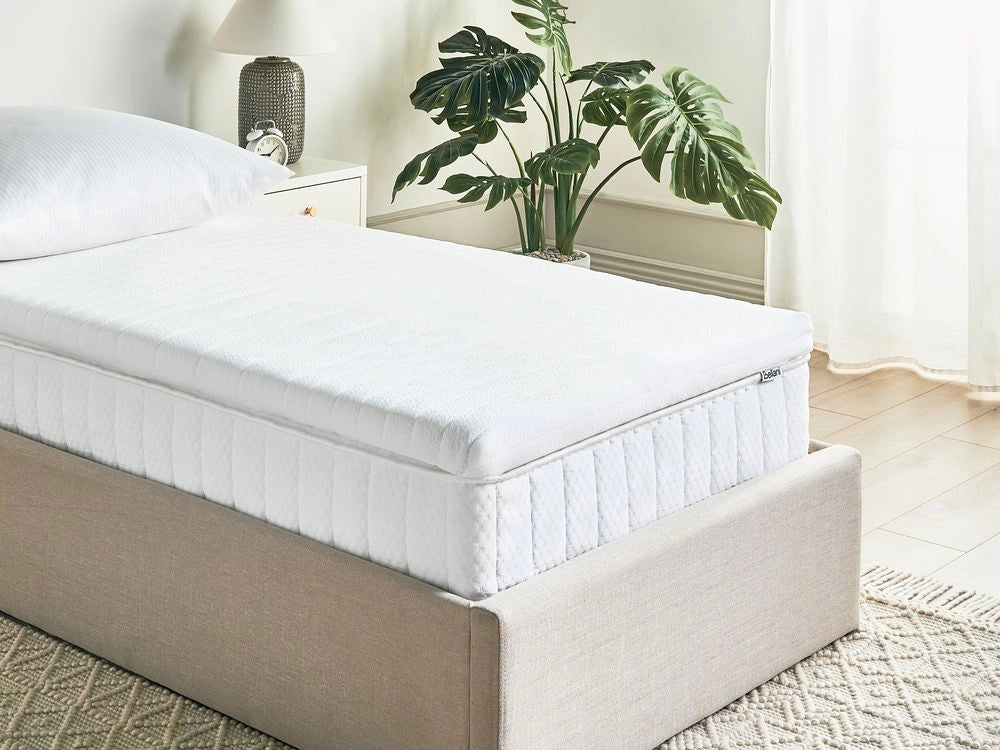 Coprimaterasso in schiuma bianca 90 x 200 cm comfort morbidezza