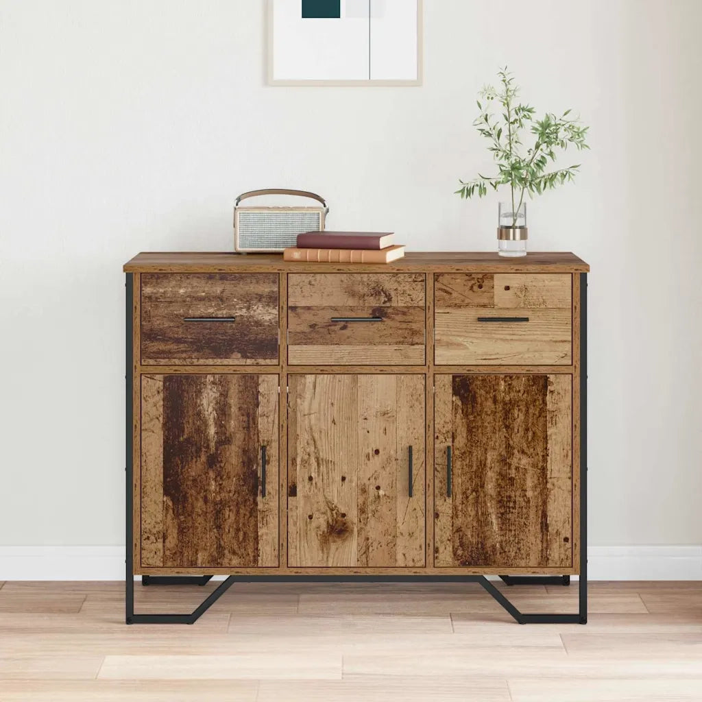 Credenza | Madia | Buffet da pranzo | Armadio da pranzo con cassetto Legno vecchio 97 x 32,5 x 74,5 cm
