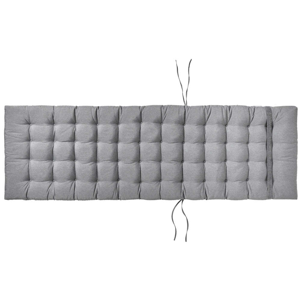 Cuscino per lettino prendisole con poggiatesta per lettino solare Resistente ai raggi UV Grigio melange esterno bordo piscina