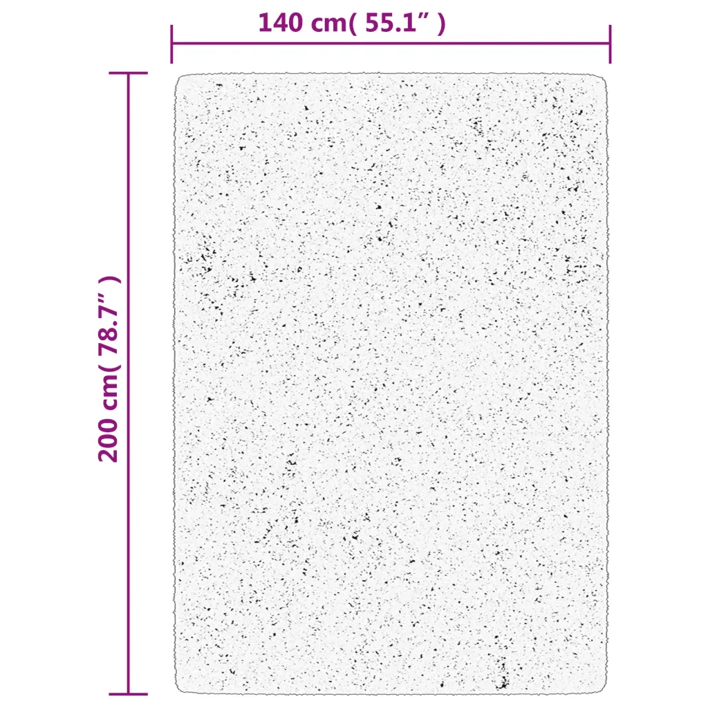 Tappeto a Pelo Lucido Lungo ISTAN Effetto Antracite 140x200 cm 375641