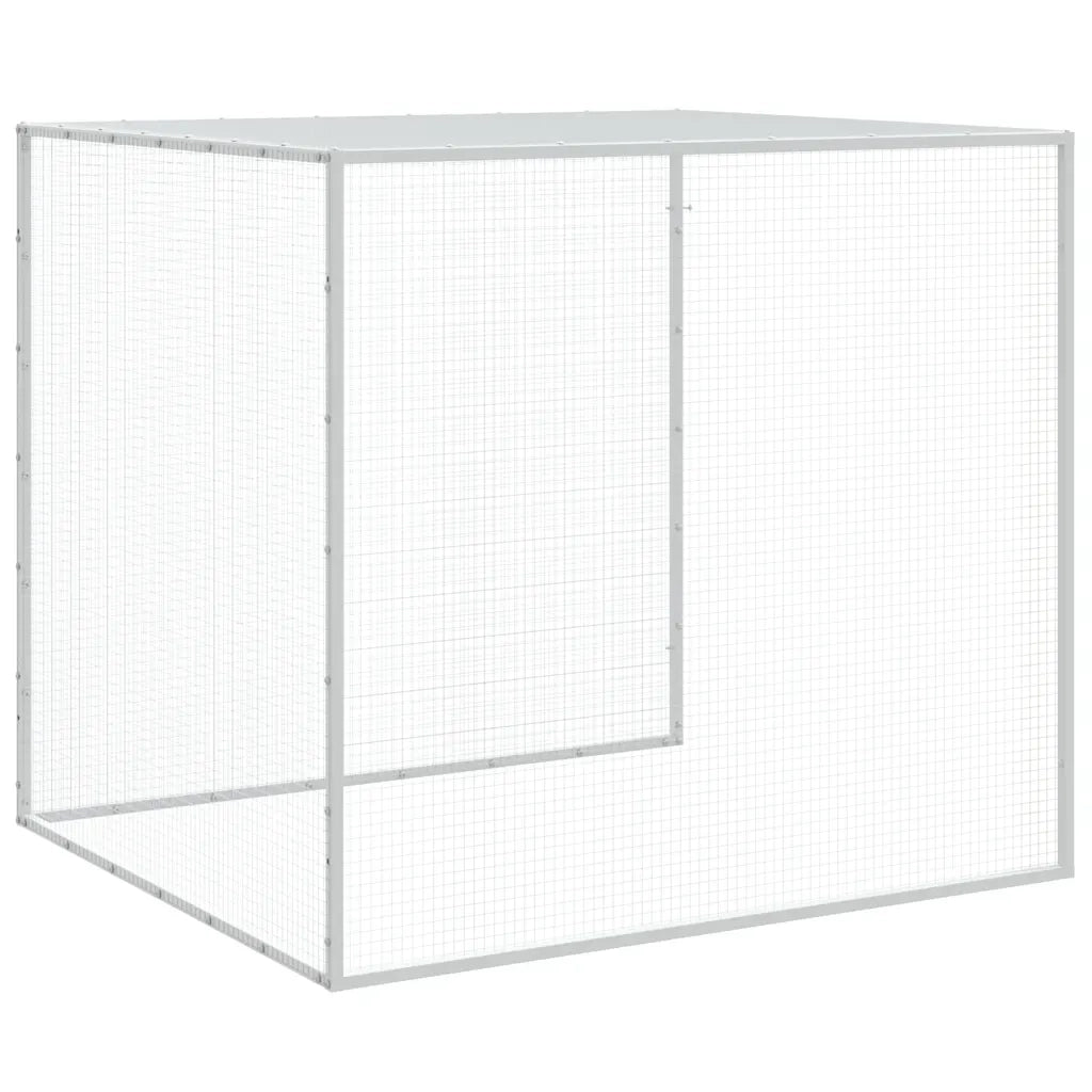 Gabbia Polli con Tetto Antracite 603x98x90 cm Acciaio Zincato 3189041