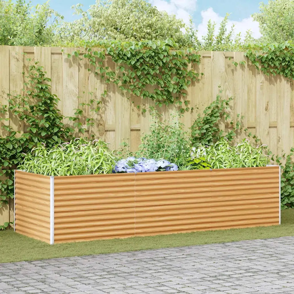 Fioriere | Cassetta per fiori | Letto rialzato da giardino 290 x 100 x 68 cm Acciaio zincato
