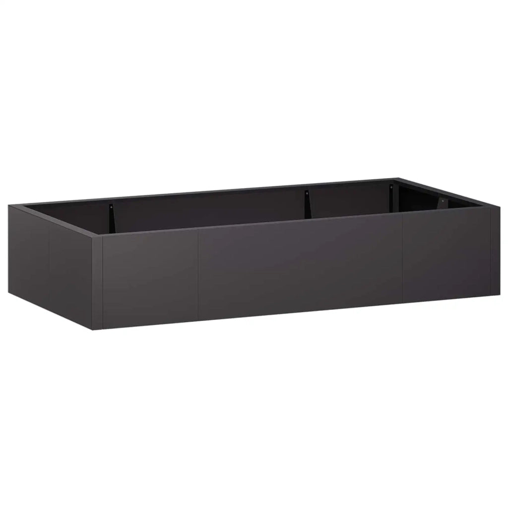Muro di contenimento 6 pz 200 x 100 x 30 cm Acciaio Nero 3449219