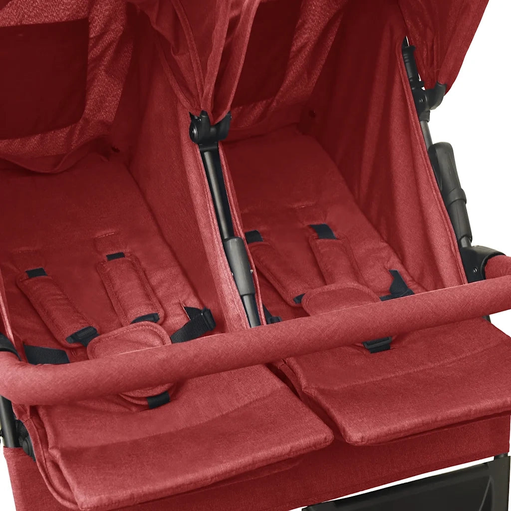 Passeggino Gemellare Rosso in Acciaio 10245