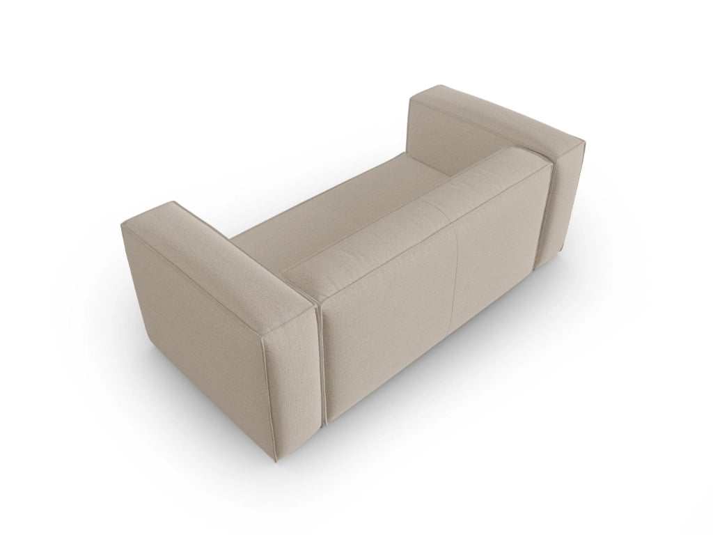 Cosmopolitan Design - Divano "Mackay" 2 posti in velluto strutturato beige 