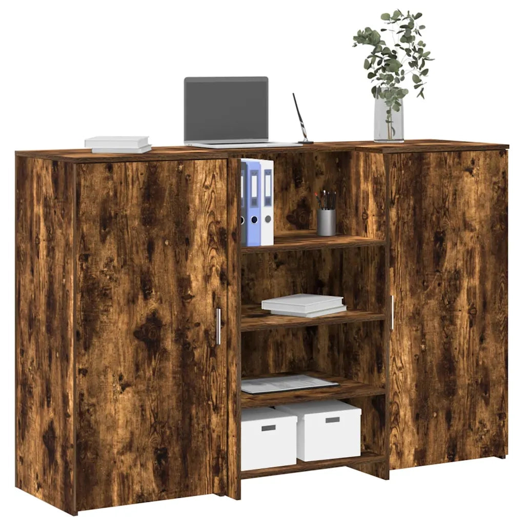 Banco Reception Rovere Fumo 155x50x103,5cm in Legno Multistrato 3324200
