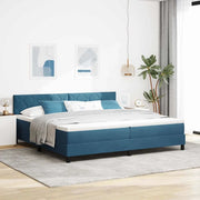 Letto a Sorgente LED con led Blu Scuro 200 x 200 cm Velluto