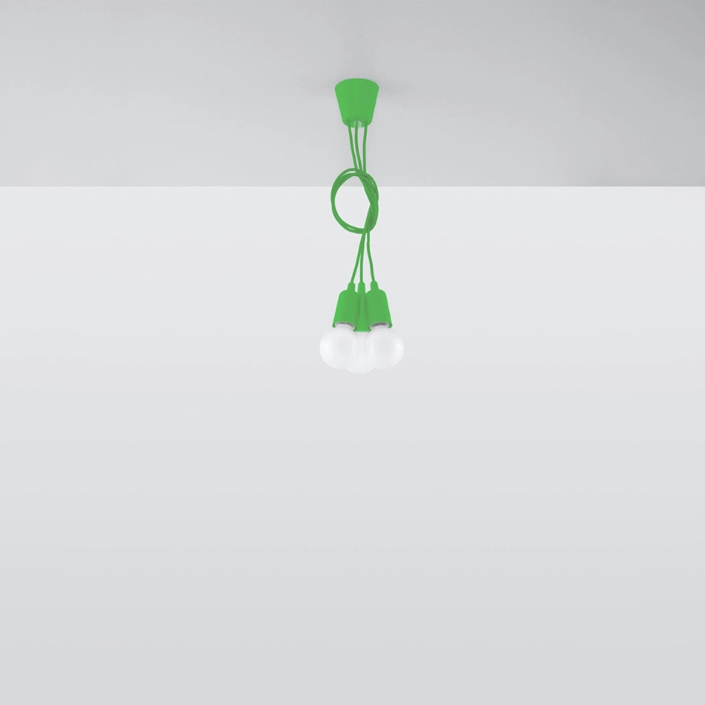 Lampadario Matero 3 luci verde Pure Lume PU.0582 E27